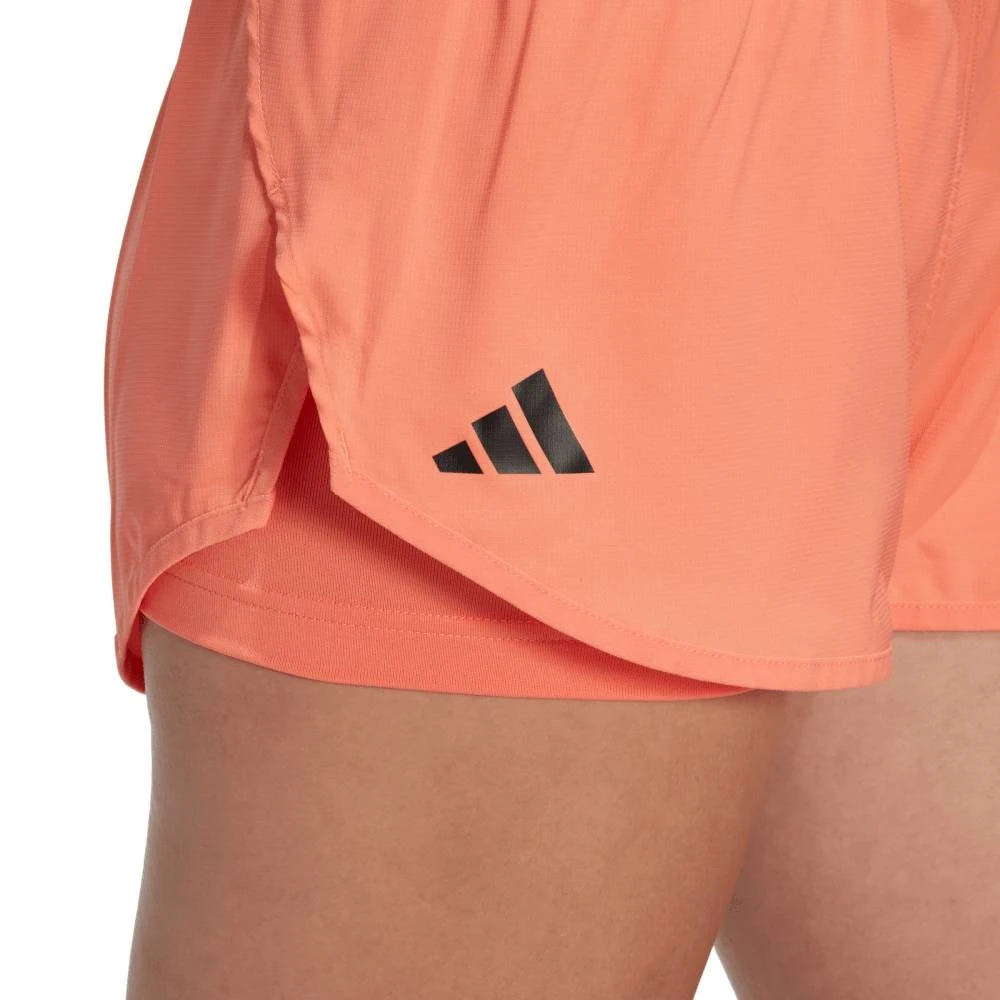 Adidas Women's Club Shorts (Orange) - Image 6