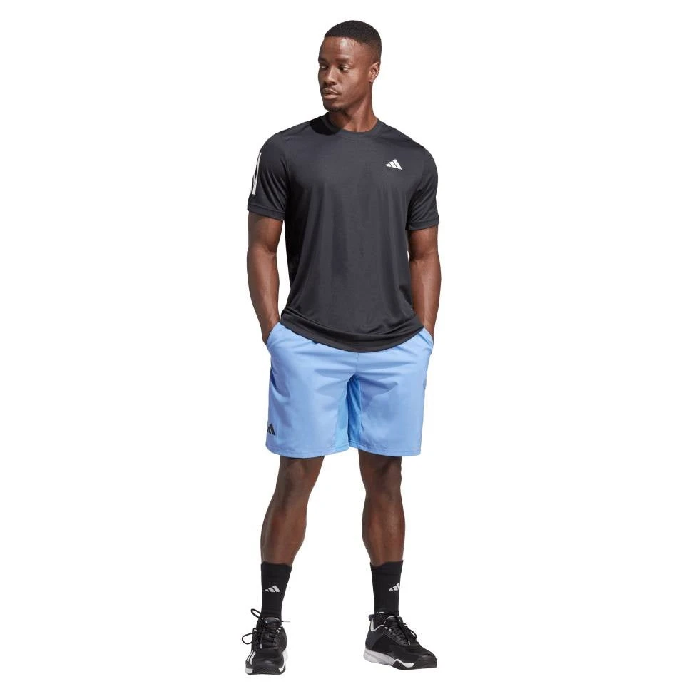 Adidas Men's Club 3 Stripe Top (Black) - Image 3