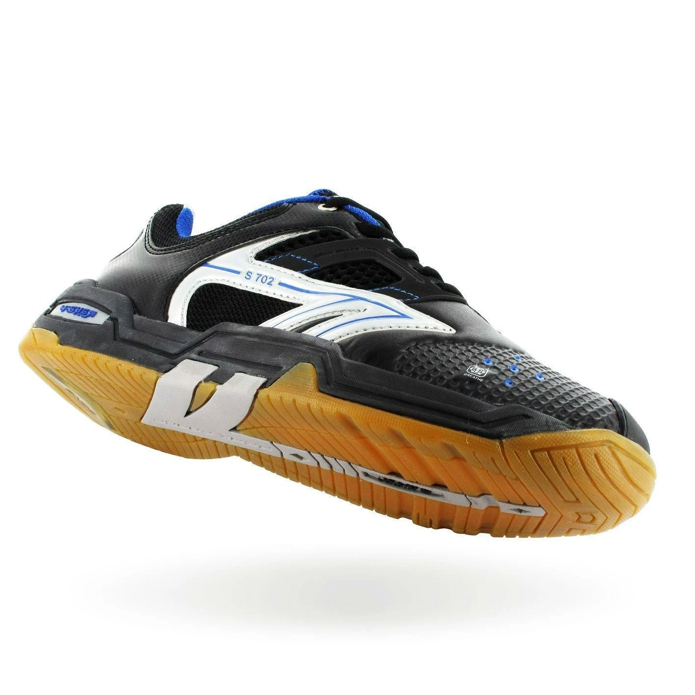 Hi-Tec S702 Men's Indoor Court Shoe (Black/White/Blue) - Image 2