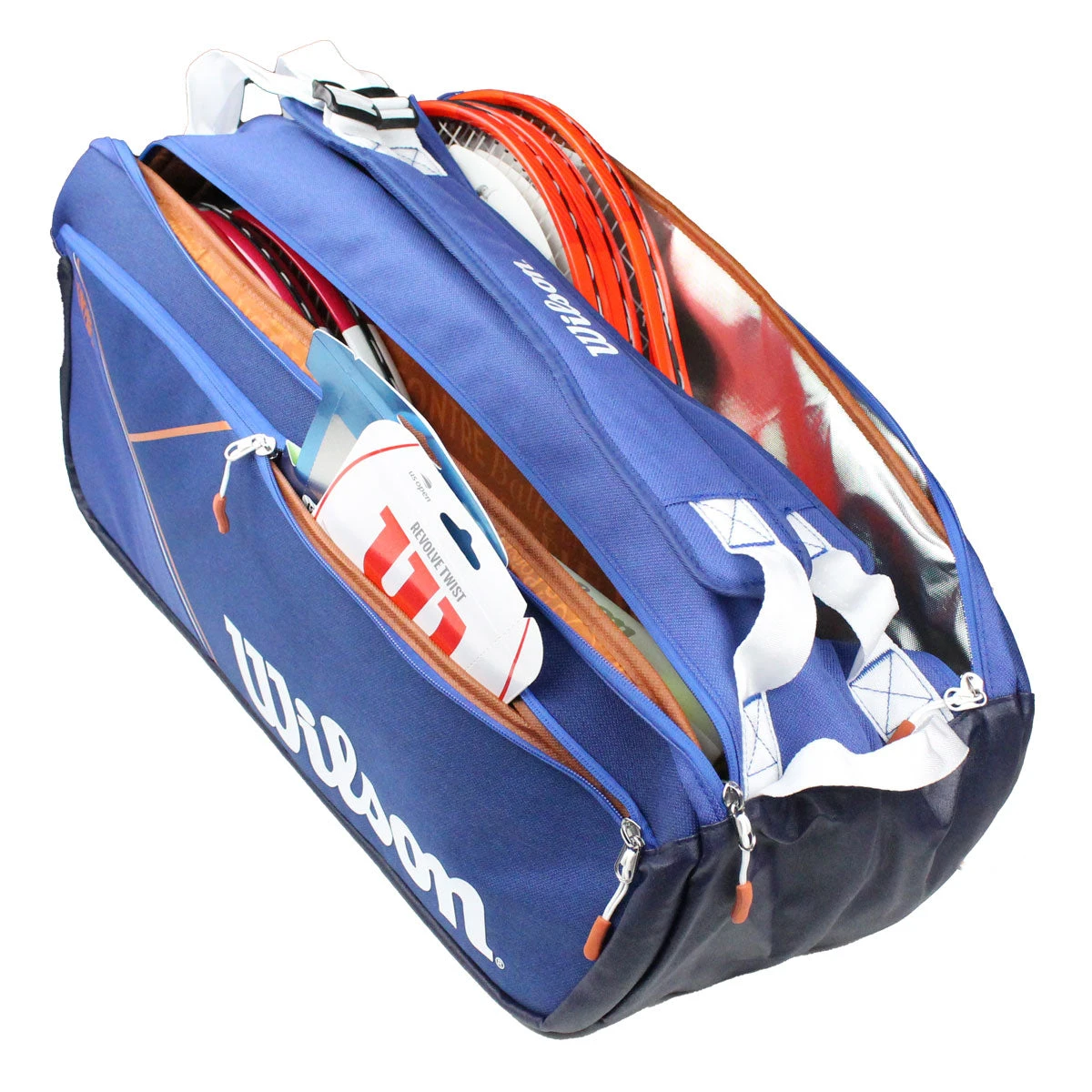 Wilson Super Tour 9 Pack Roland Garros Racquet Bag (Blue/Clay) - Image 2