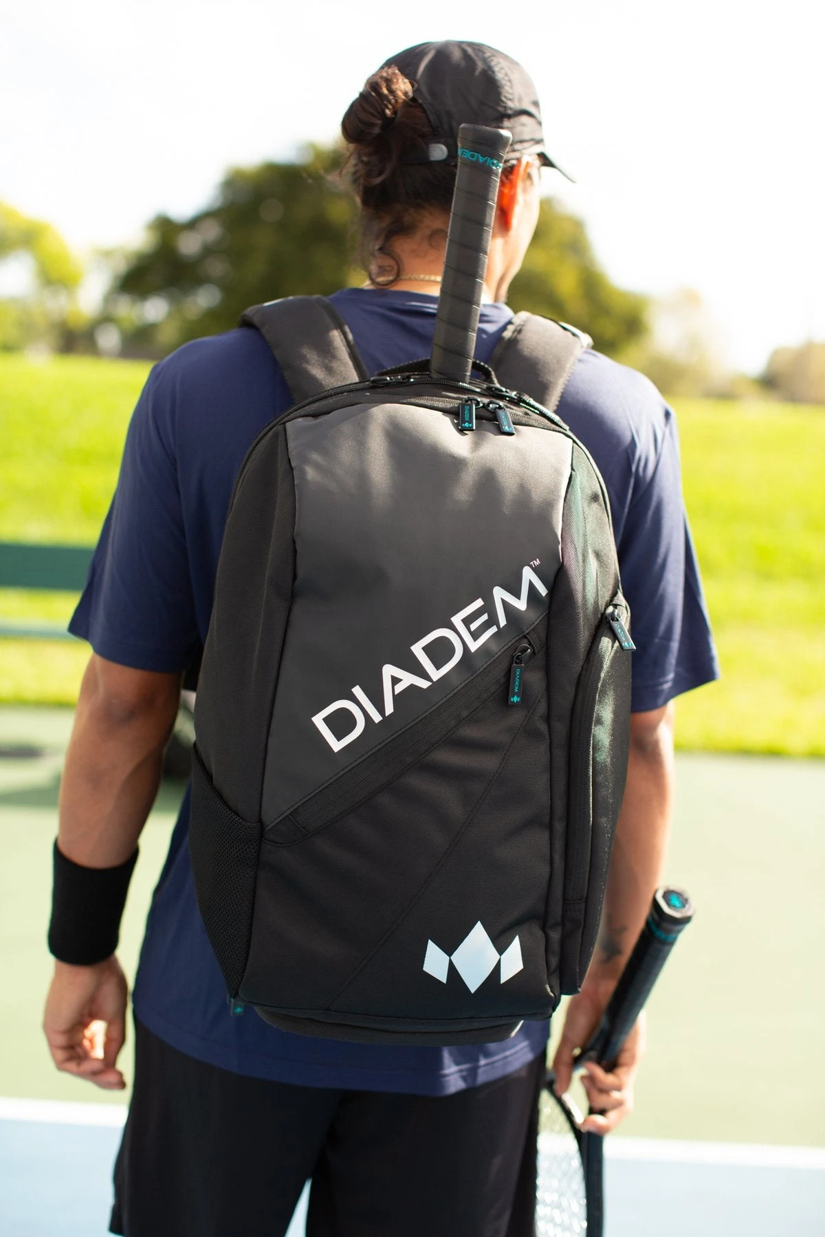 Diadem Nova Tour Backpack Racquet Bag (Black/Chrome) - Image 3