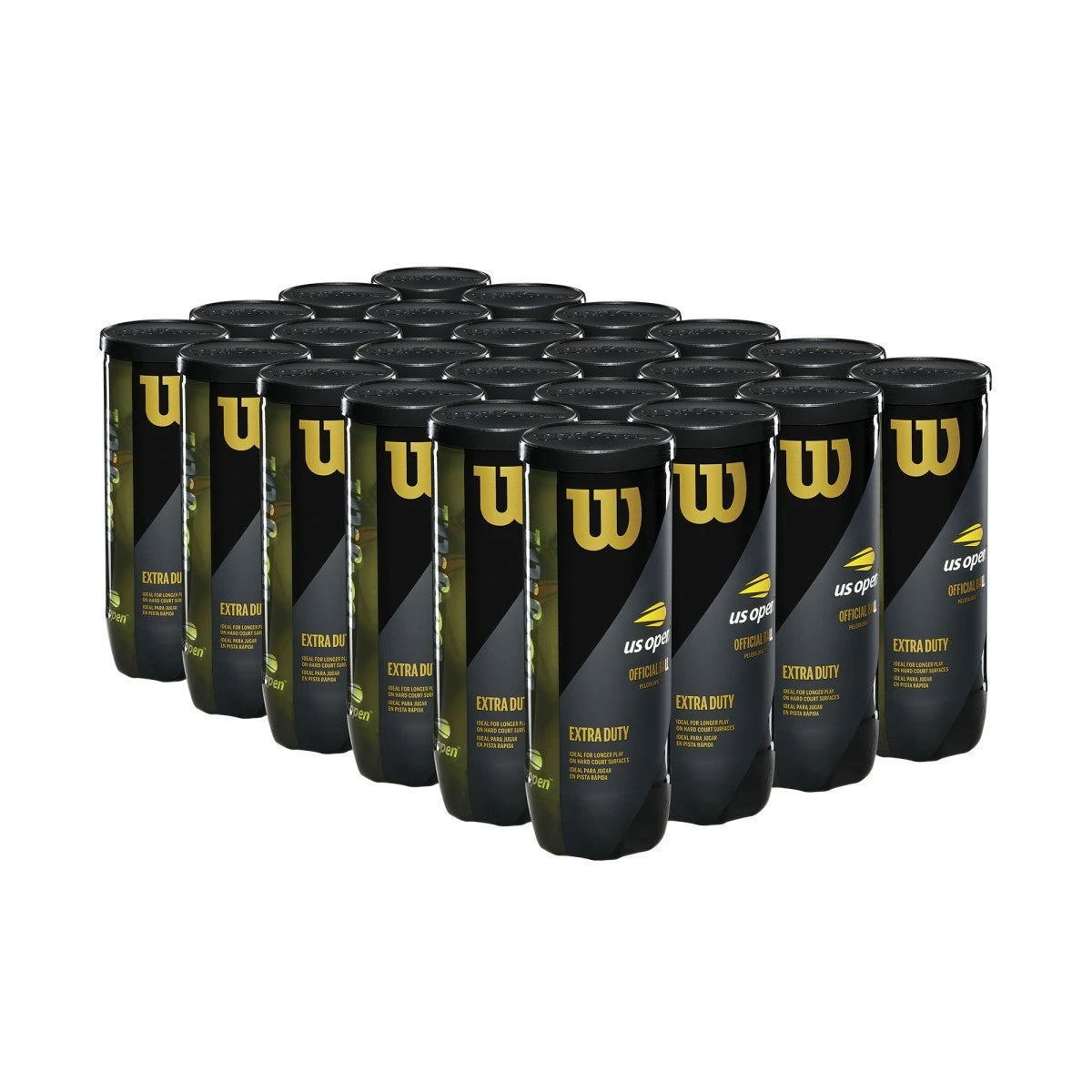 Wilson US Open Extra Duty Tennis Balls - 24 Can Case - Image 2