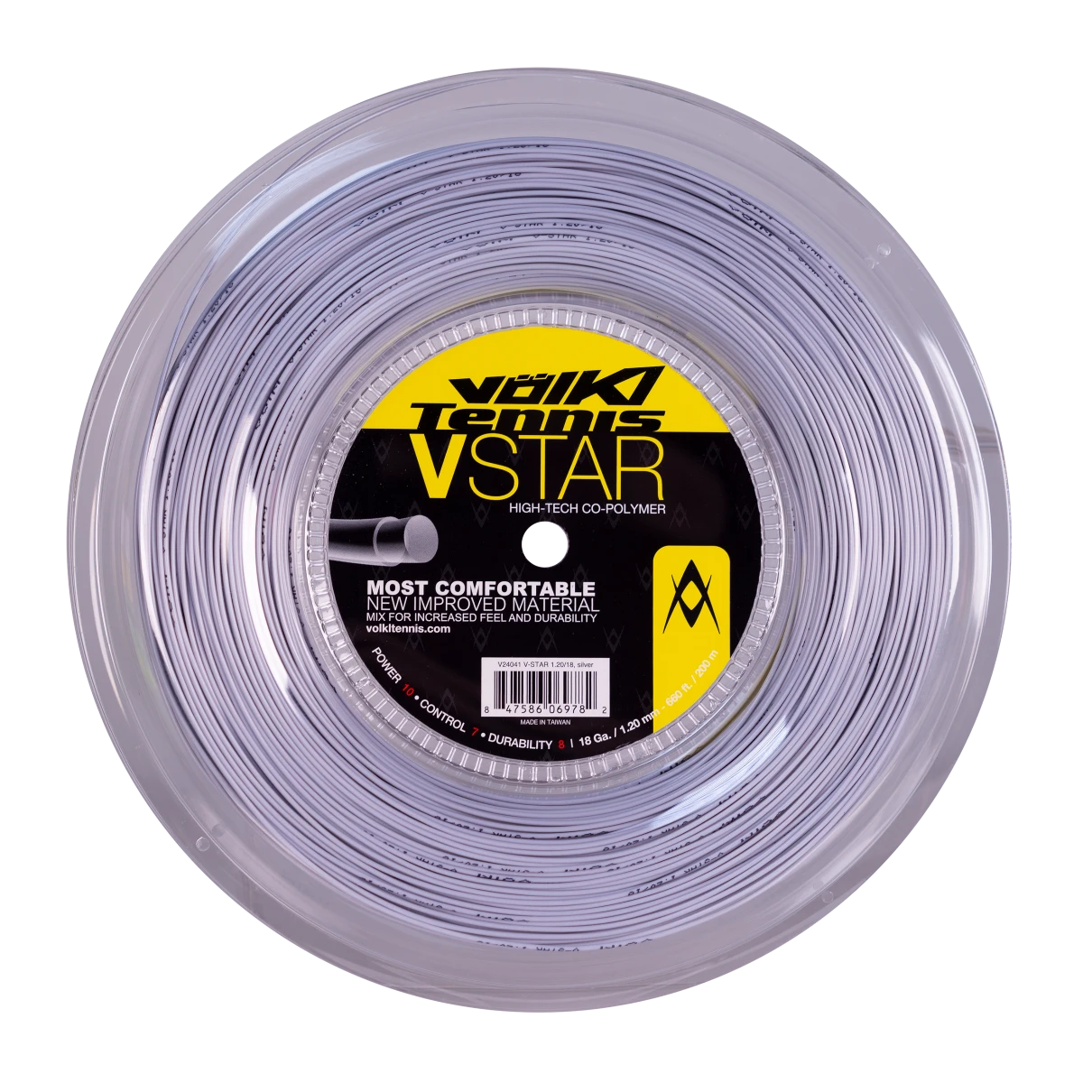 Volkl V-Star 18/1.20 Tennis String Reel (White)