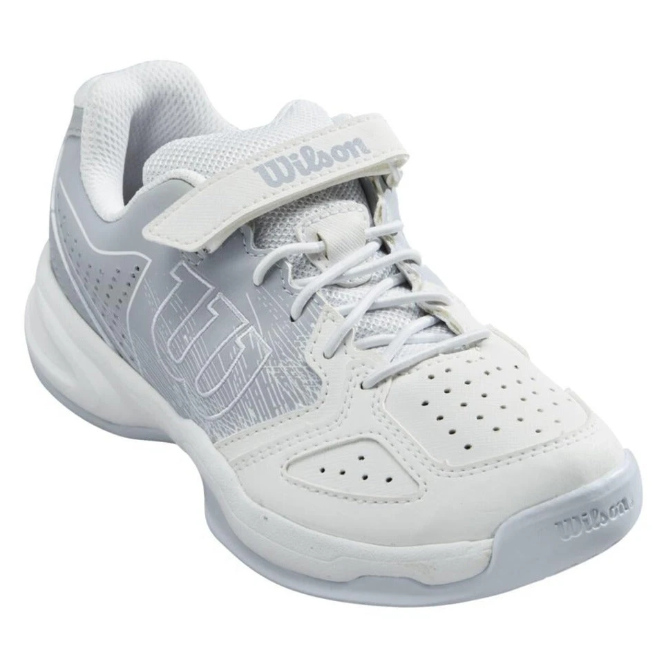 Wilson Kaos Junior Tennis Shoe (White/Pearl Blue)