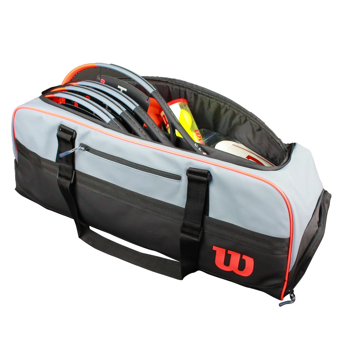 Wilson Clash Duffel Large Racquet Bag (Grey/Black/Infrared) - Image 4