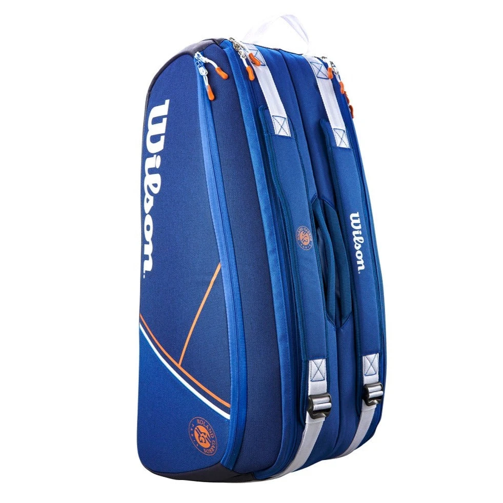 Wilson Super Tour 9 Pack Roland Garros Racquet Bag (Blue/Clay) - Image 4