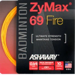 Ashaway ZyMax 69 Fire Badminton String (Orange)