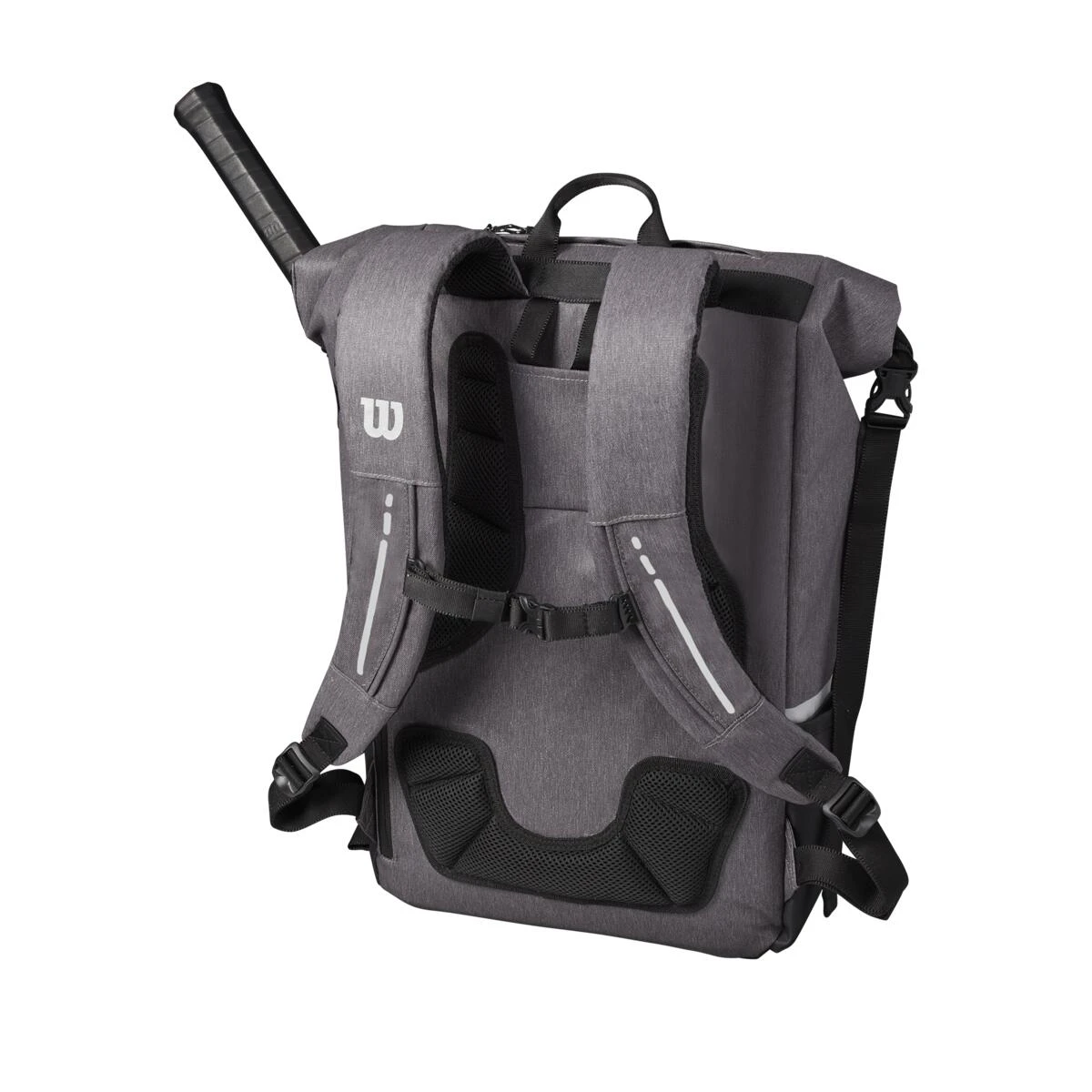 Wilson Roll Top Backpack Racquet Bag (Grey/Black) - Image 4