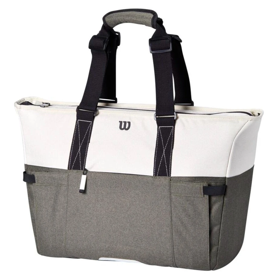 Wilson Women's Racquet Tote Bag (Cream/Forest Green/Black)