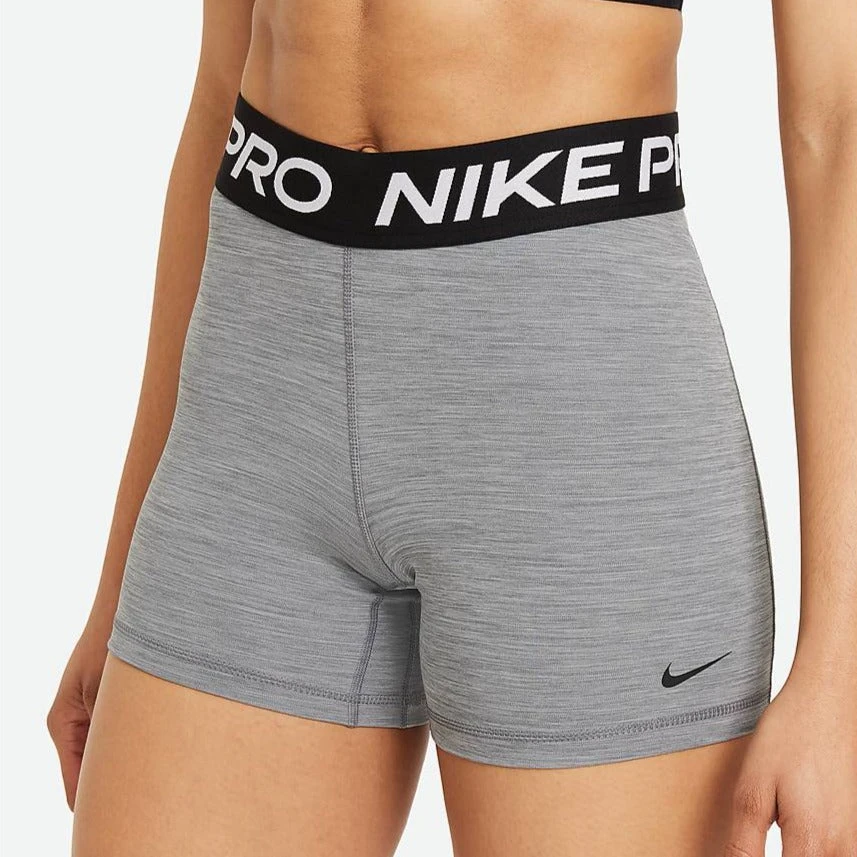 Nike Women's Pro 365 5-Inch Shorts (Grey/Black) - Image 2