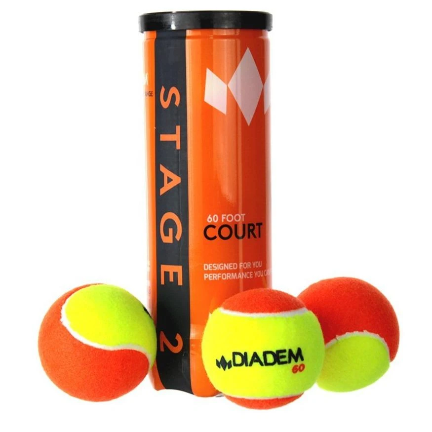 Diadem Premier Stage 2 Orange Felt Junior Tennis Balls - 24 Can Case - Image 2