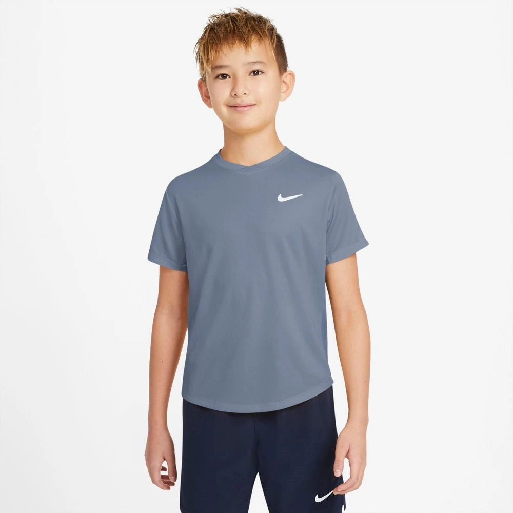 Nike Boys Dri-FIT Victory Top (Grey/White)